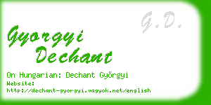 gyorgyi dechant business card