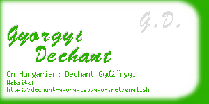 gyorgyi dechant business card